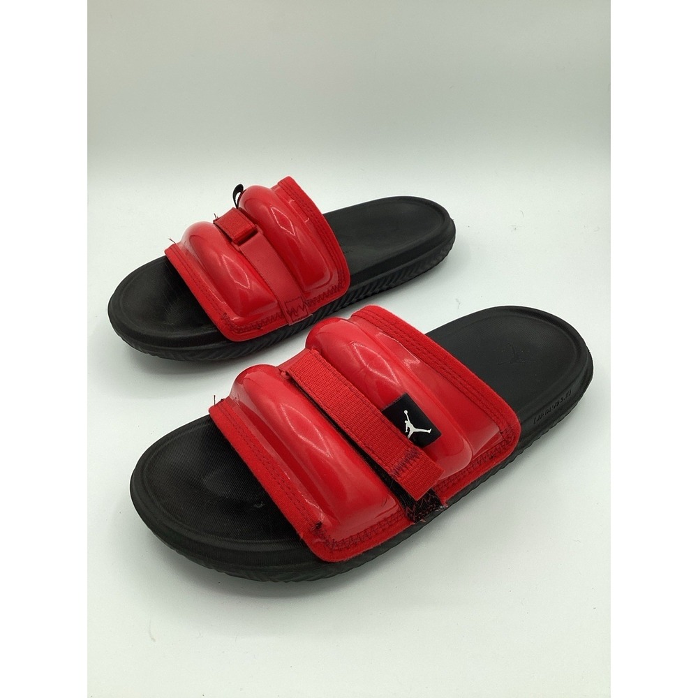 JORDAN MEN'S SUPERPLAY SLIDE Men's Size 9 University Red/Black DM1683 601 EUC
